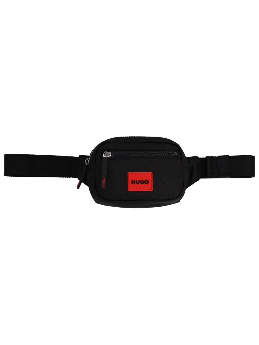 Hugo Logo-Print Recycled Polyester Belt Bag — Black