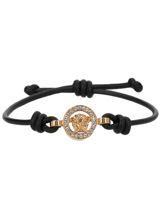 Versace Lambskin Bracelet — Black Bracelets