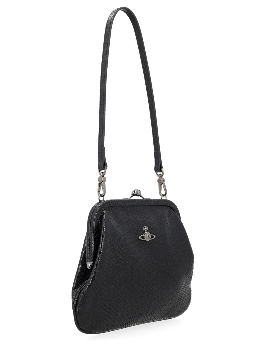 Vivienne Westwood Shoulder Bag — Black Calf Leather
