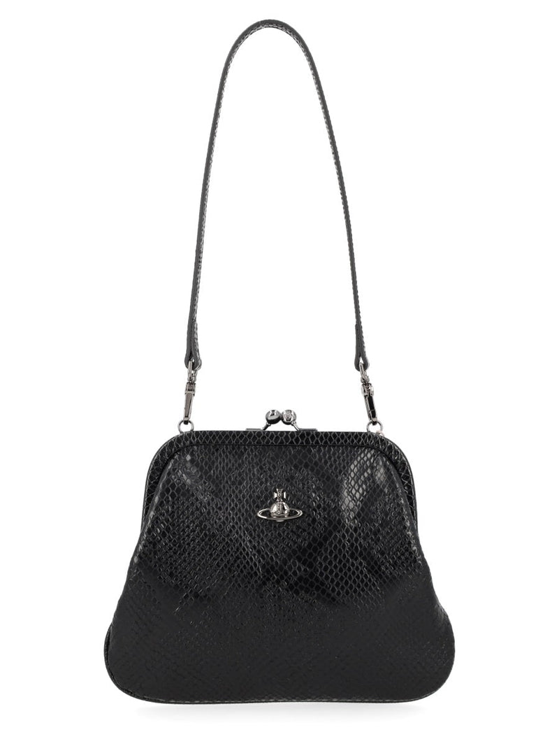 Vivienne Westwood Shoulder Bag — Black Calf Leather
