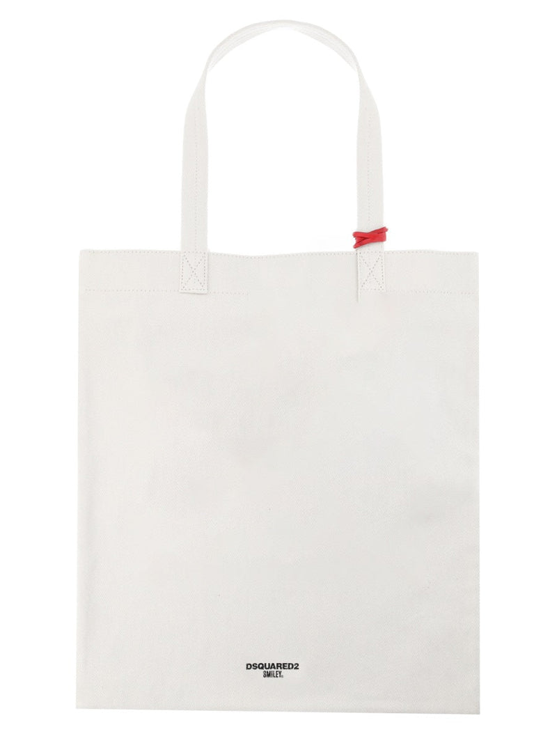 Dsquared2 Cotton Tote Bag — White
