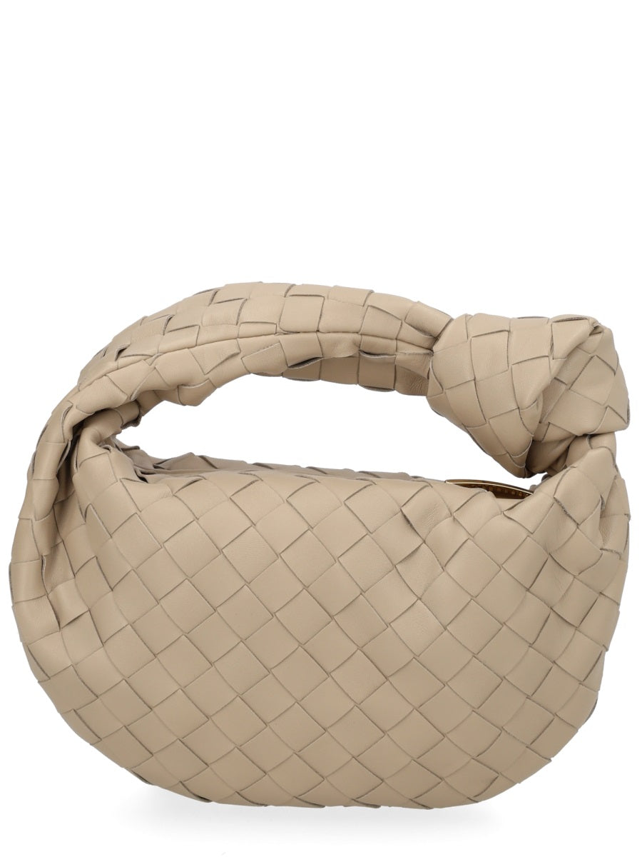 Bottega Veneta Top Handle Bag — Beige Lamb Leather