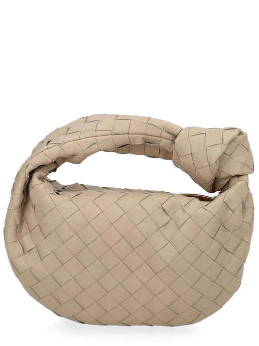 Bottega Veneta Top Handle Bag — Beige Lamb Leather