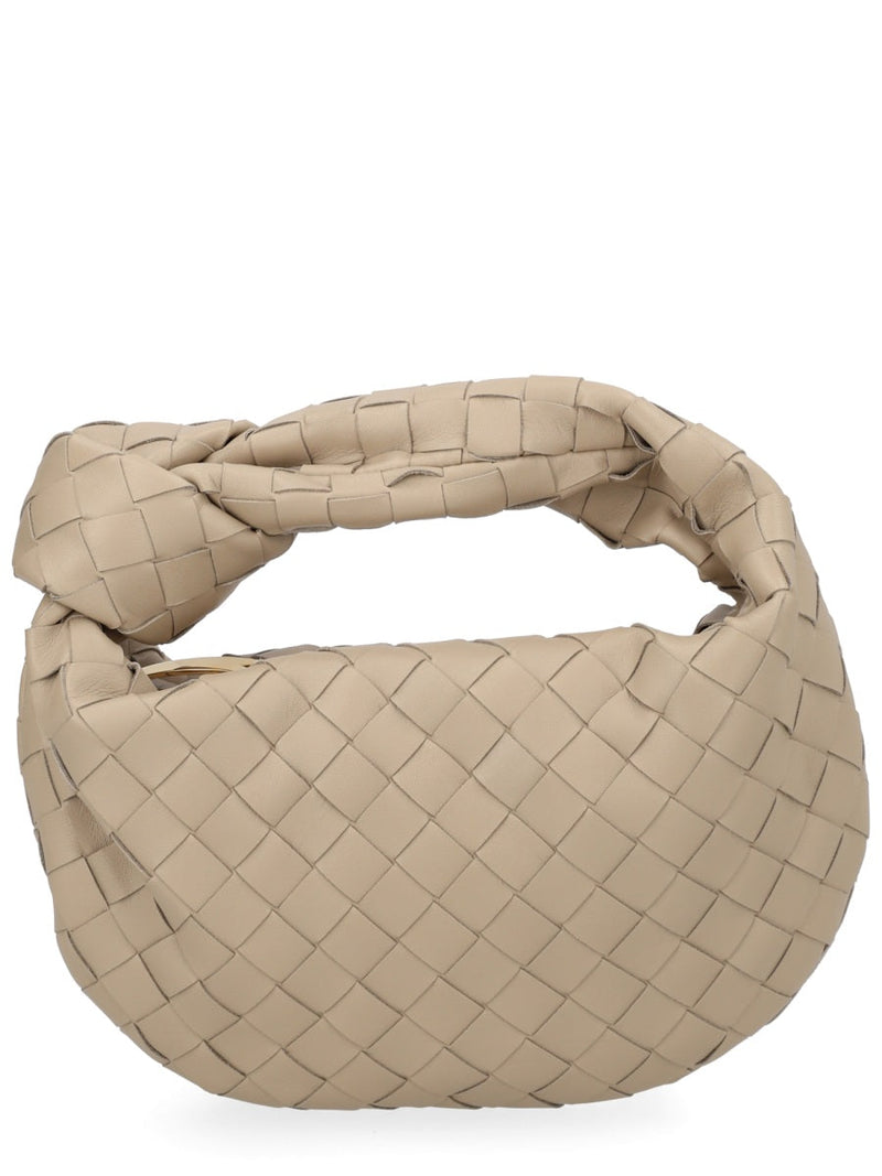 Bottega Veneta Top Handle Bag — Beige Lamb Leather