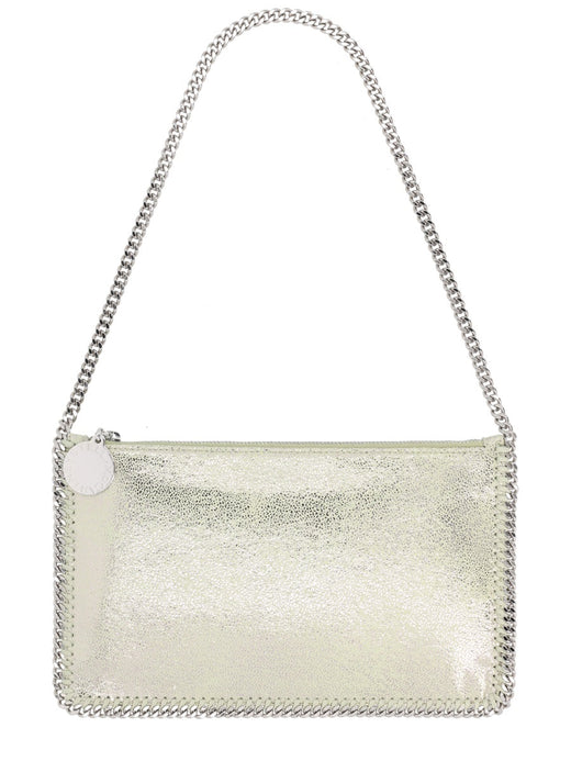 Stella Mccartney Falabella Shoulder Bag — Silver Polyester