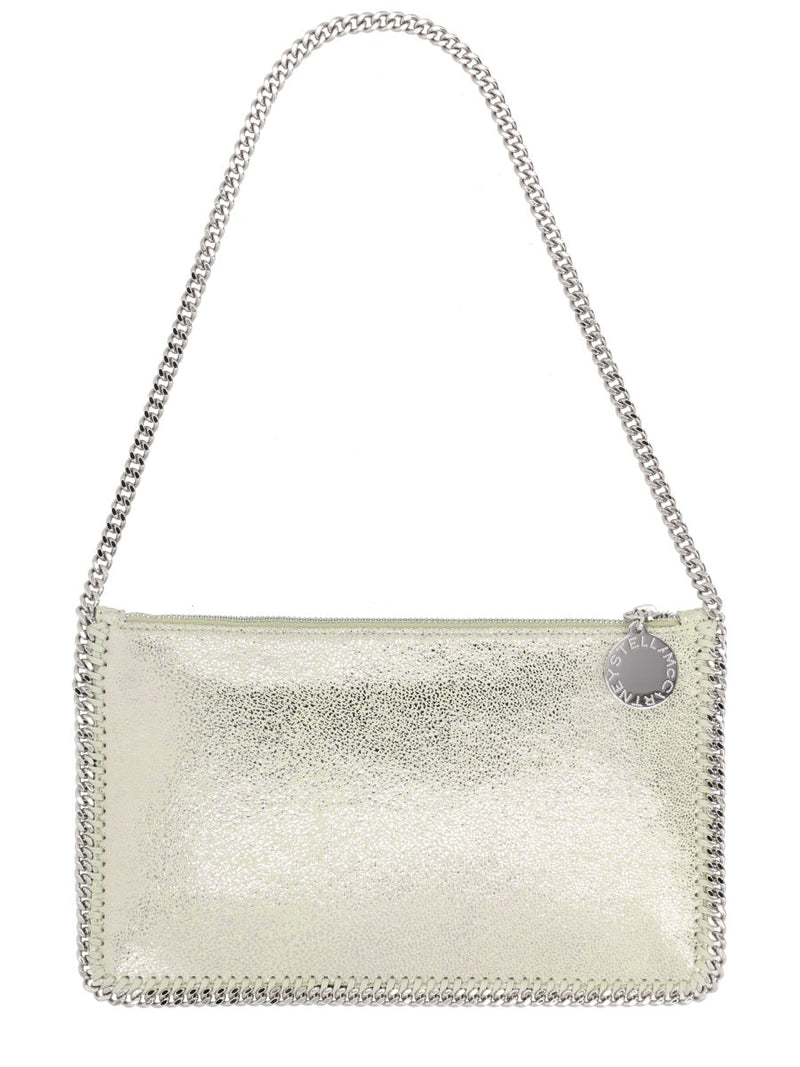 Stella Mccartney Falabella Shoulder Bag — Silver Polyester