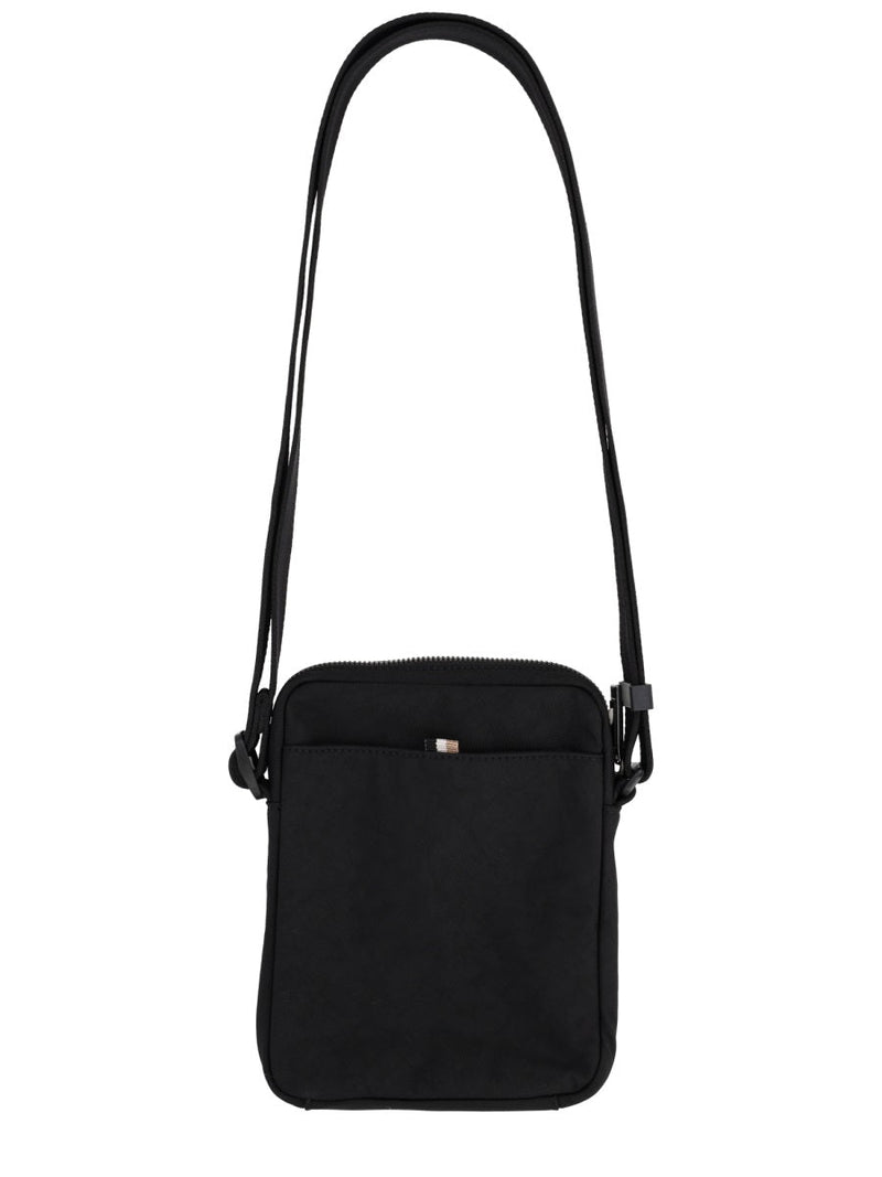 Hugo Boss Catch Shoulder Bag — Black Recycled Polyamide