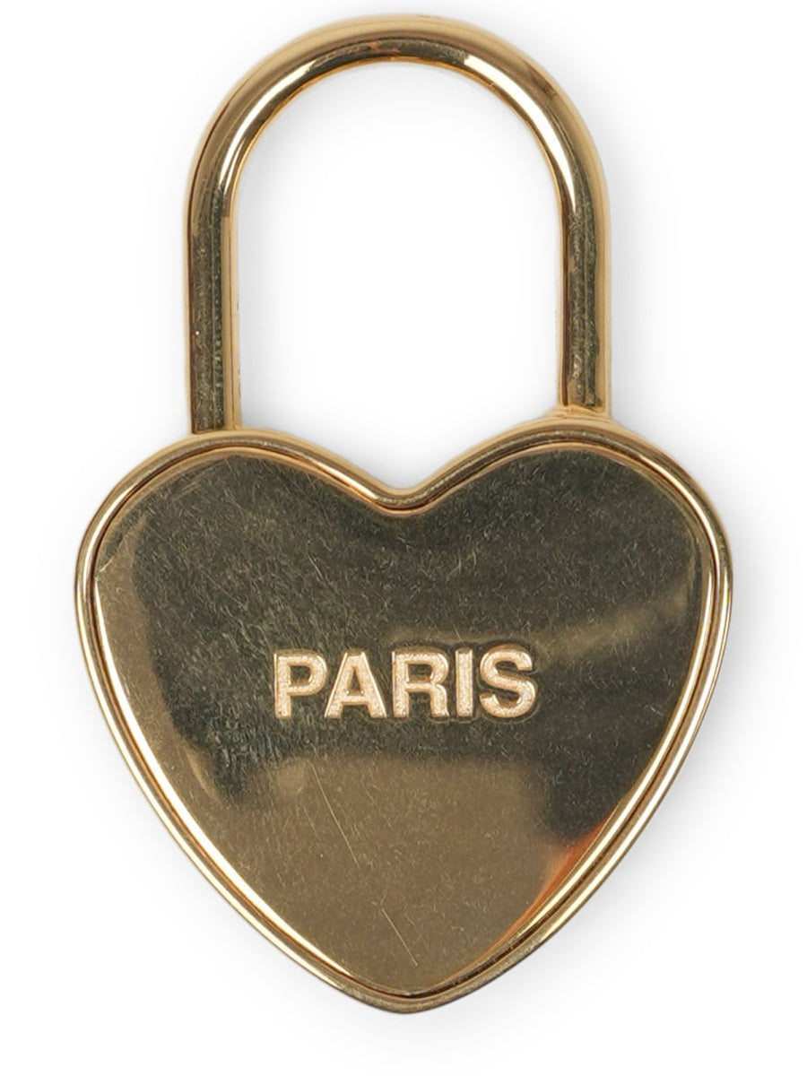 Celine Heart-Shaped Padlock Charm — Gold Brass Bracelets