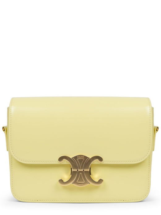 Celine Teen Triomphe Shoulder Bag — Yellow Leather