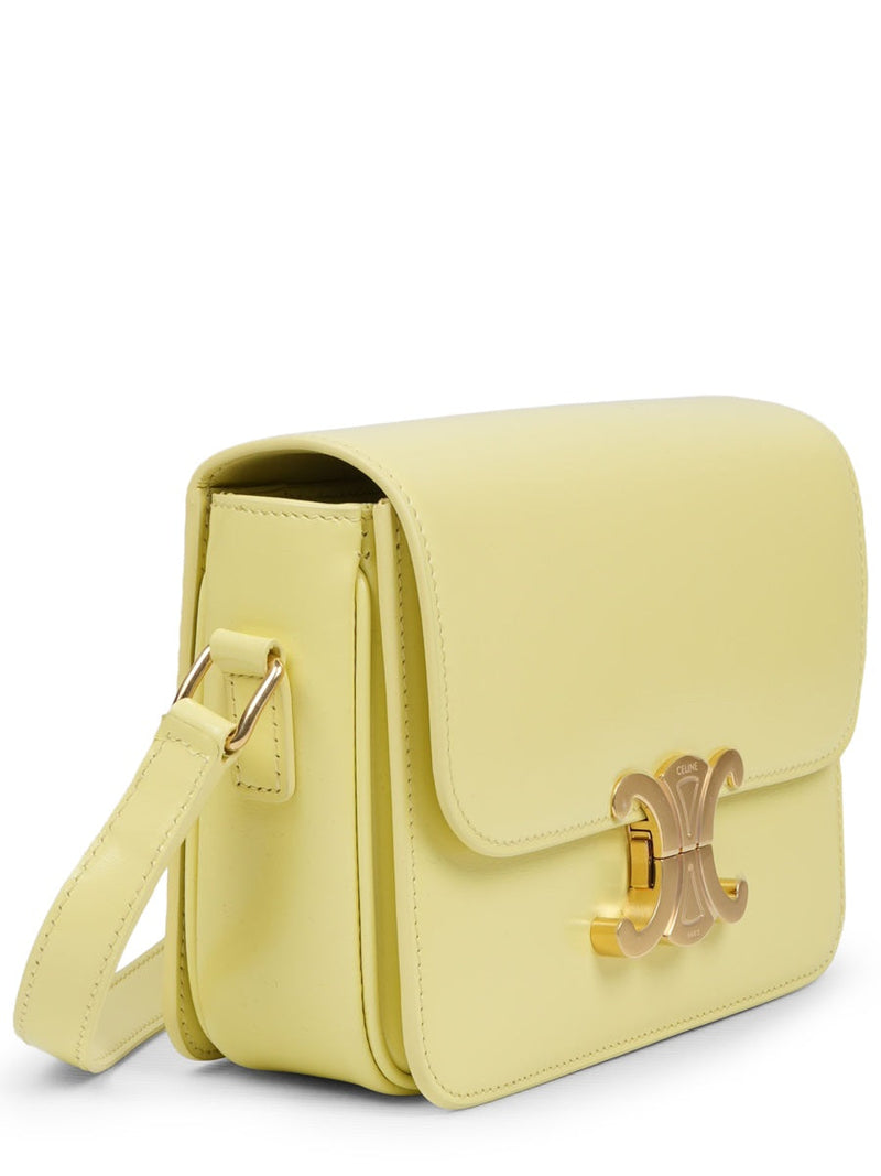 Celine Teen Triomphe Shoulder Bag — Yellow Leather