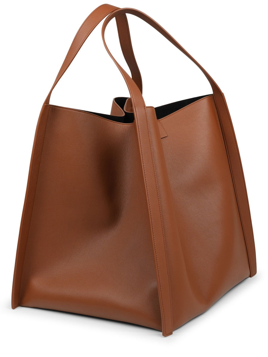 Celine Top Handle Bag — Brown Calf Leather