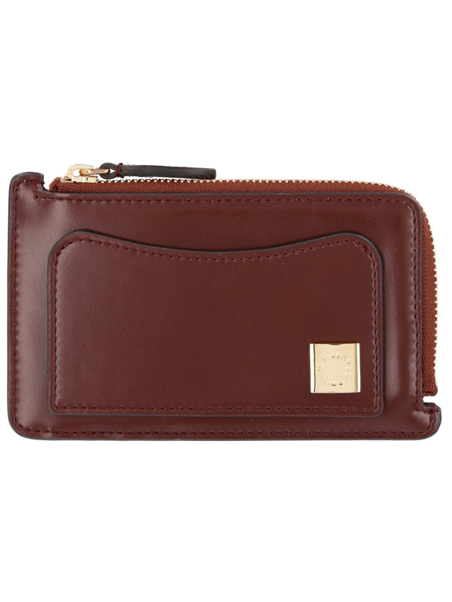 Stella Mccartney Ryder Card Case — Bordeaux Polyamide Wallets & Purses