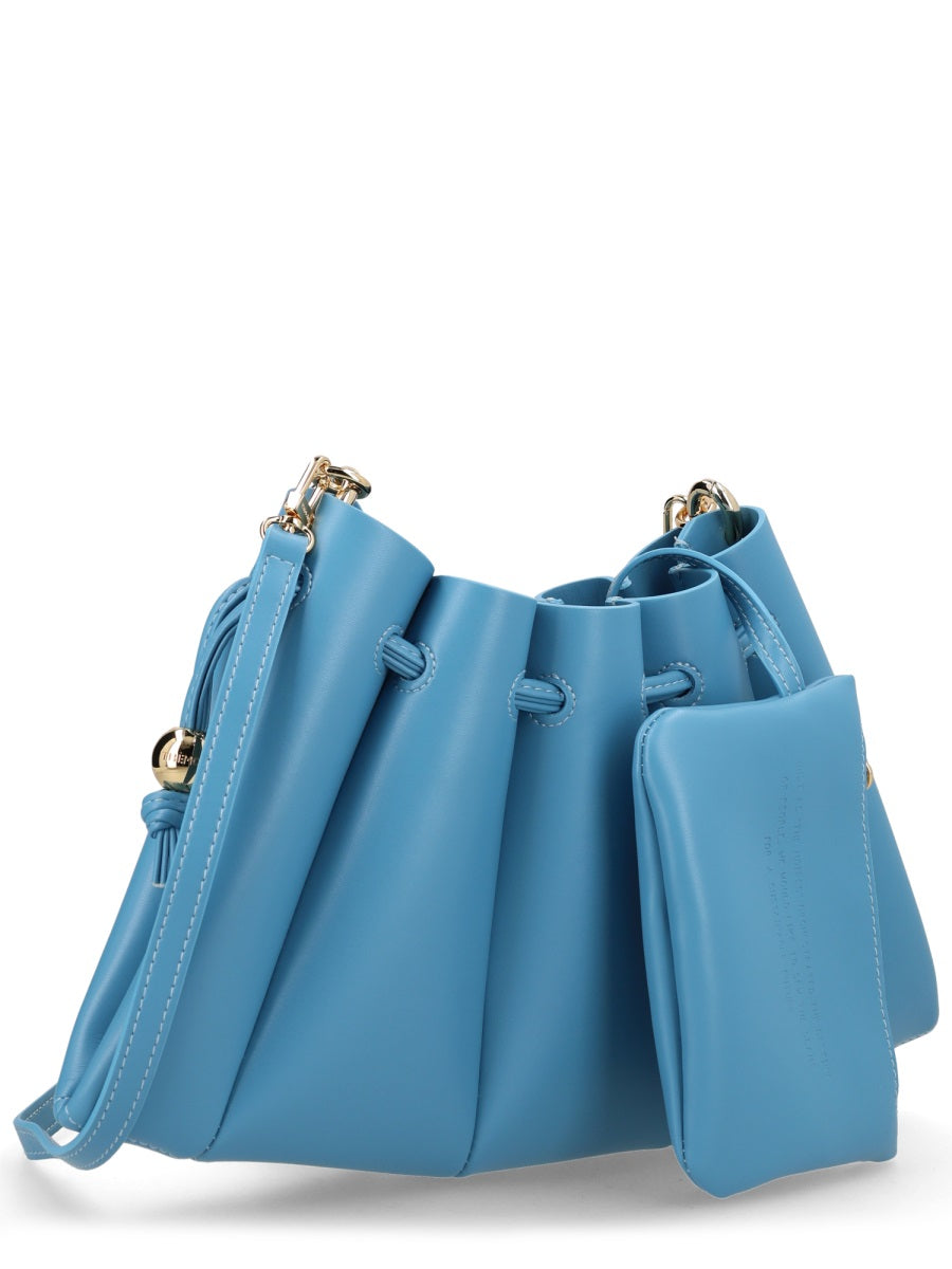 Themoirè Shoulder Bag — Blue Recycled Polyester