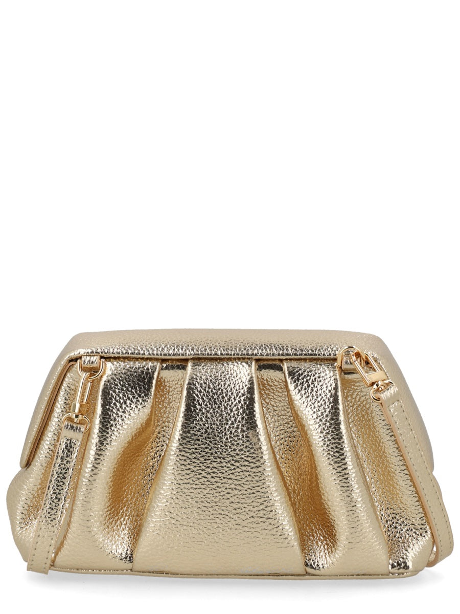 Themoirè Athena Clutch — Gold Polyurethane