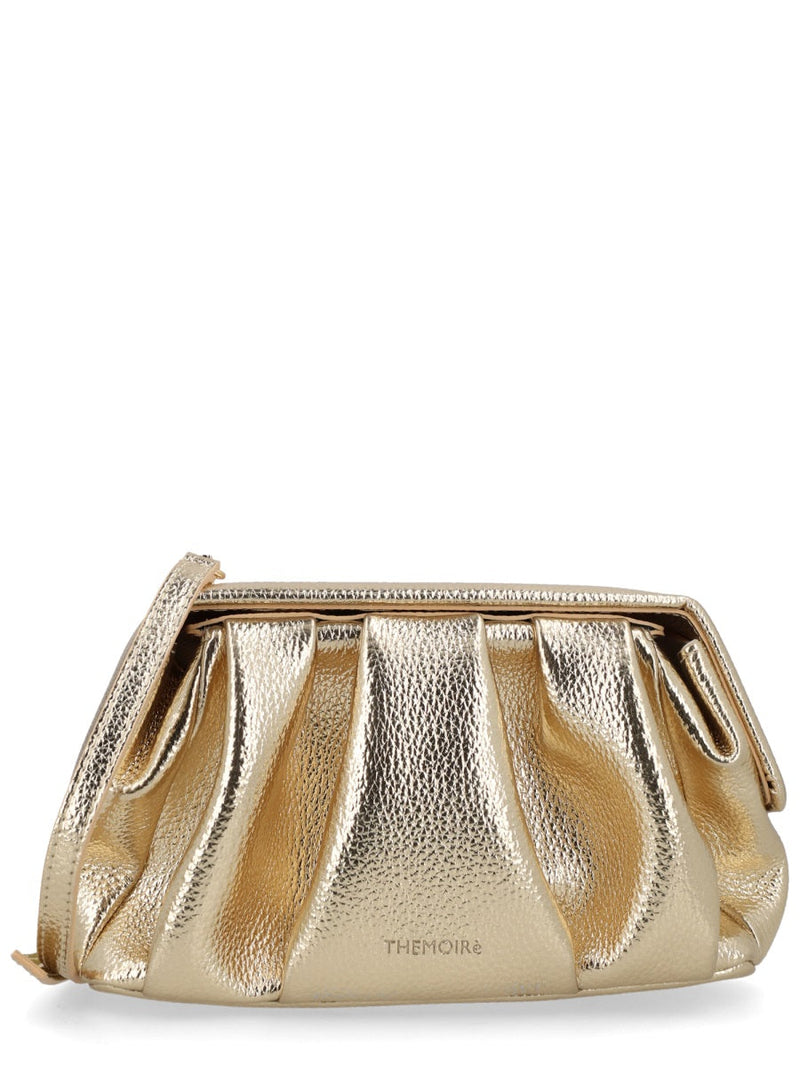 Themoirè Athena Clutch — Gold Polyurethane