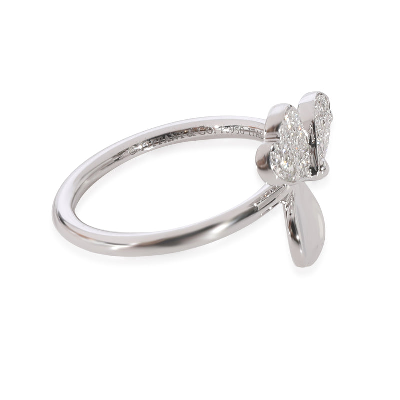 Tiffany & Co. Paper Flowers Diamond Ring Platinum 0.16 Ctw 950 Fashion