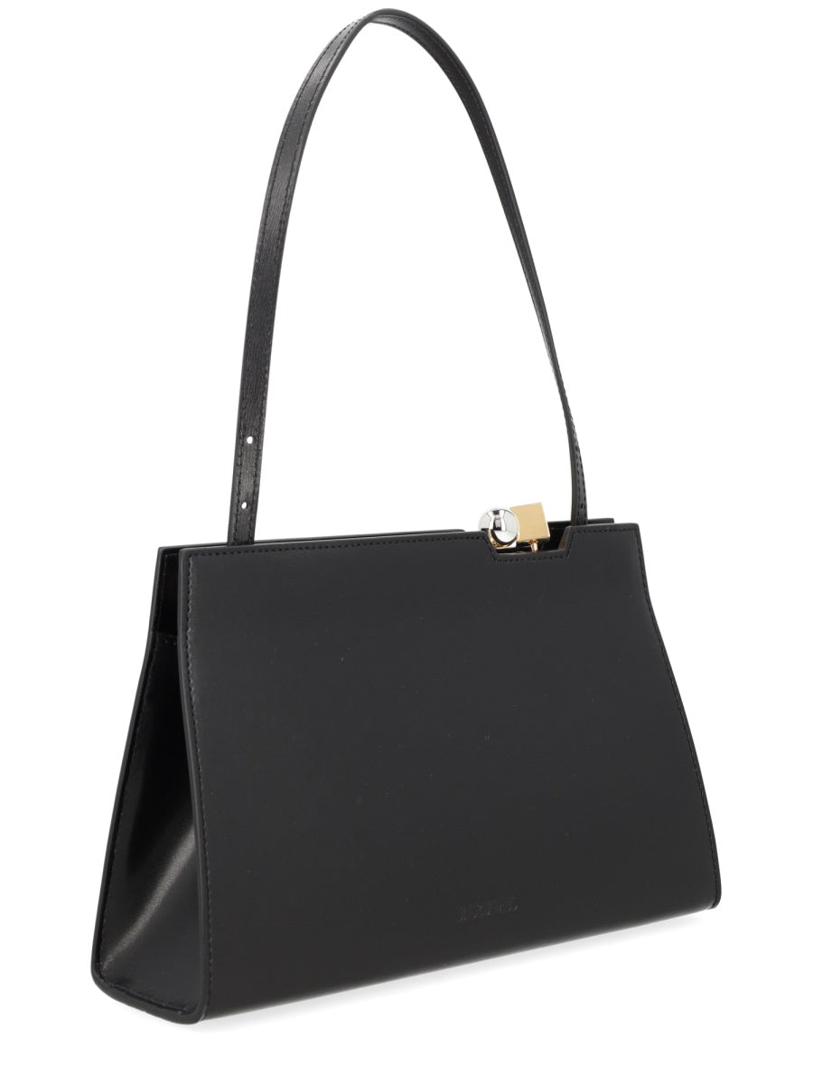 Jacquemus Le Salon Top Handle Bag — Black Leather