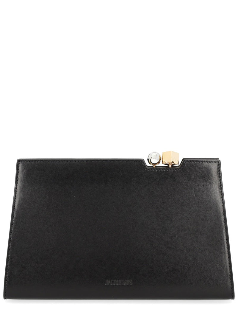 Jacquemus Le Salon Top Handle Bag — Black Leather