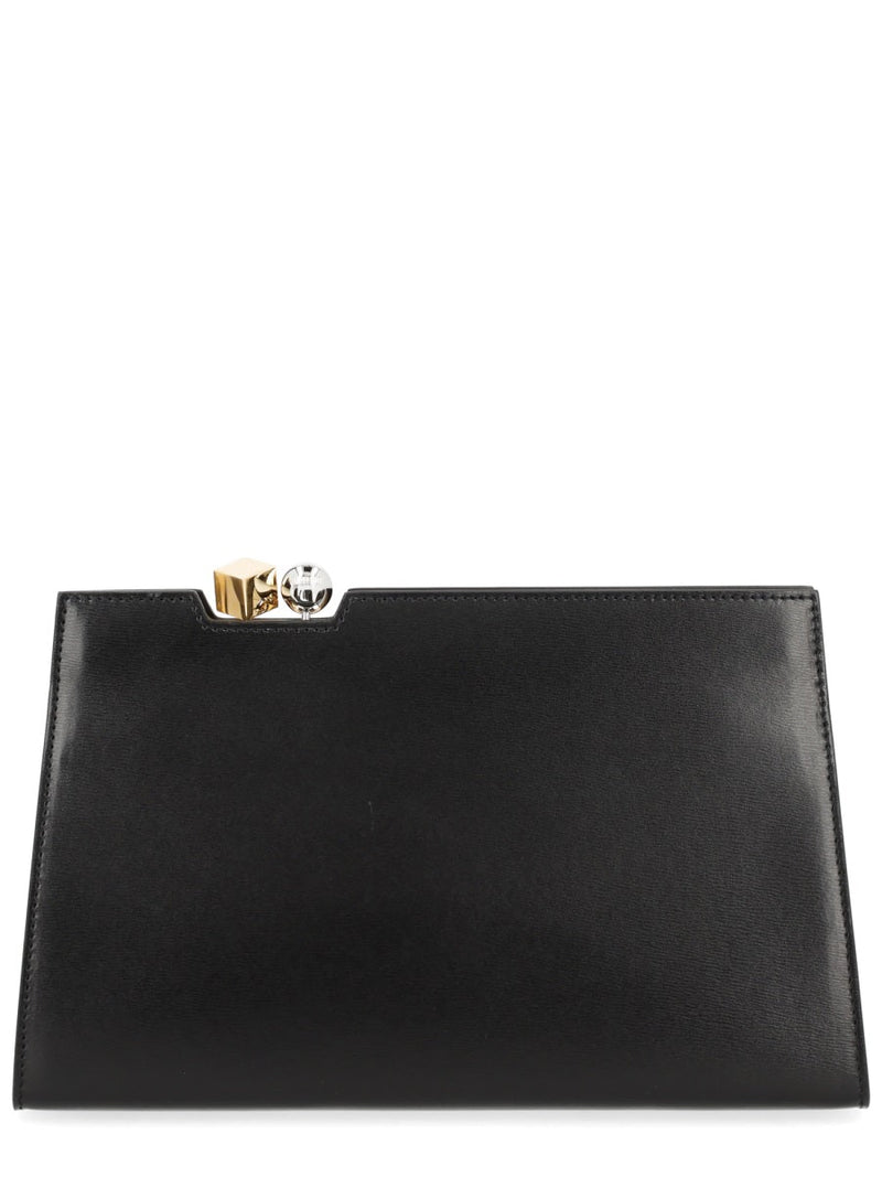 Jacquemus Le Salon Top Handle Bag — Black Leather