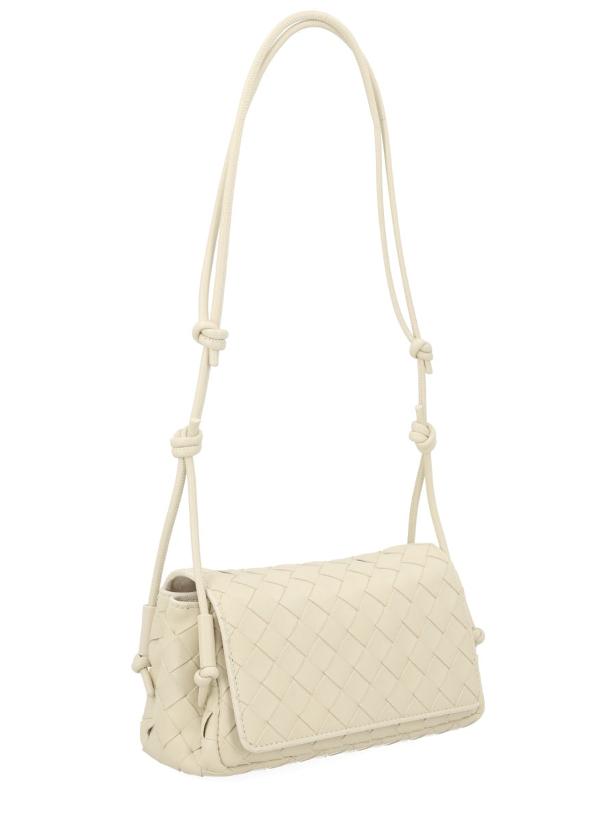 Bottega Veneta Shoulder Bag — Ivory Lamb Leather