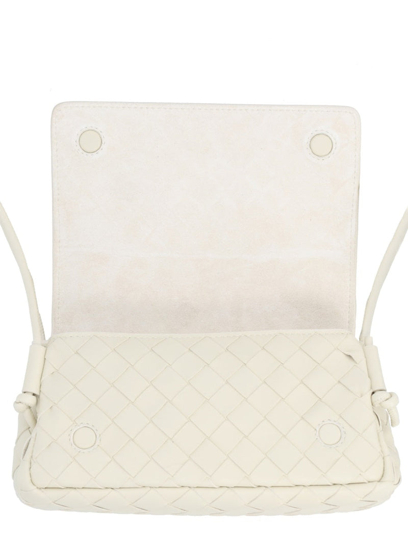 Bottega Veneta Shoulder Bag — Ivory Lamb Leather