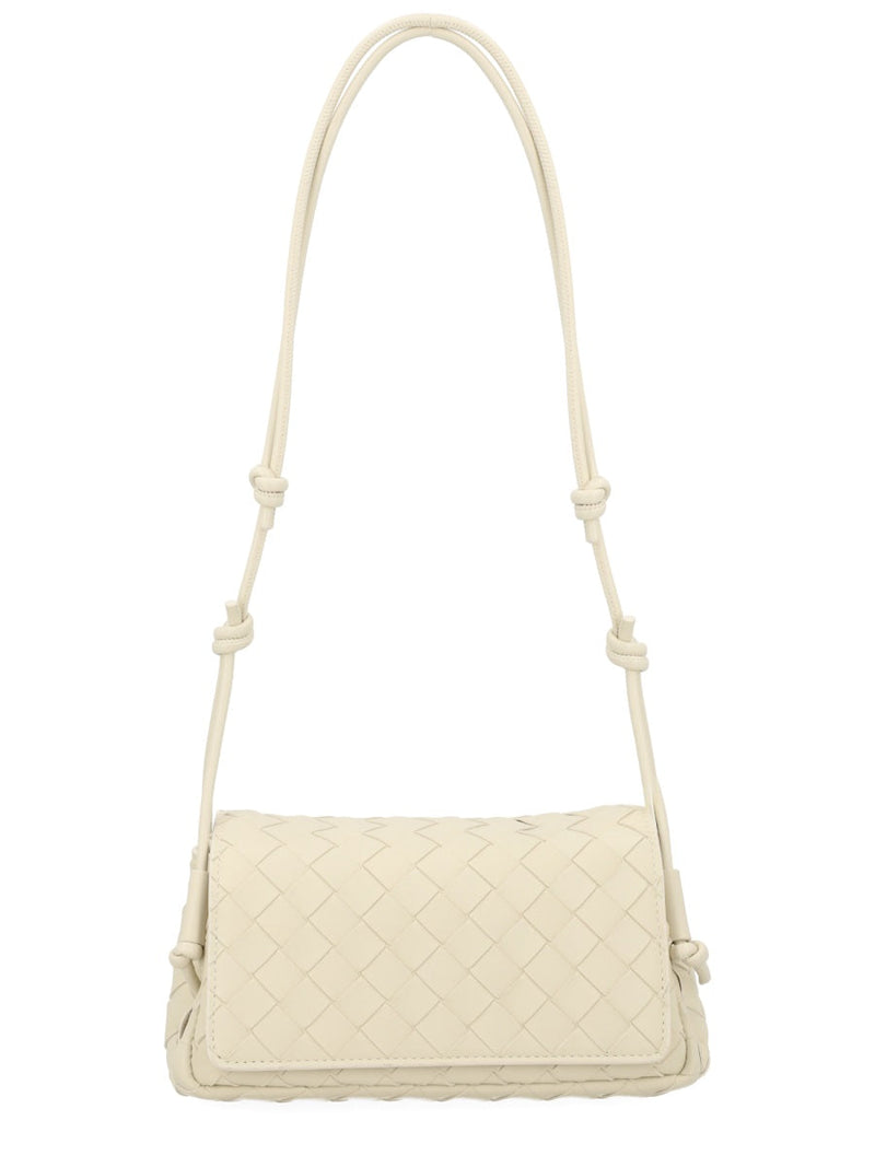 Bottega Veneta Shoulder Bag — Ivory Lamb Leather