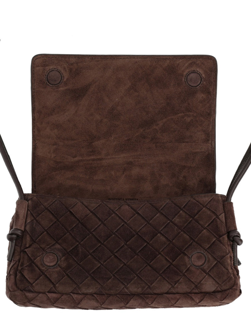 Bottega Veneta Notturno Shoulder Bag — Brown Leather