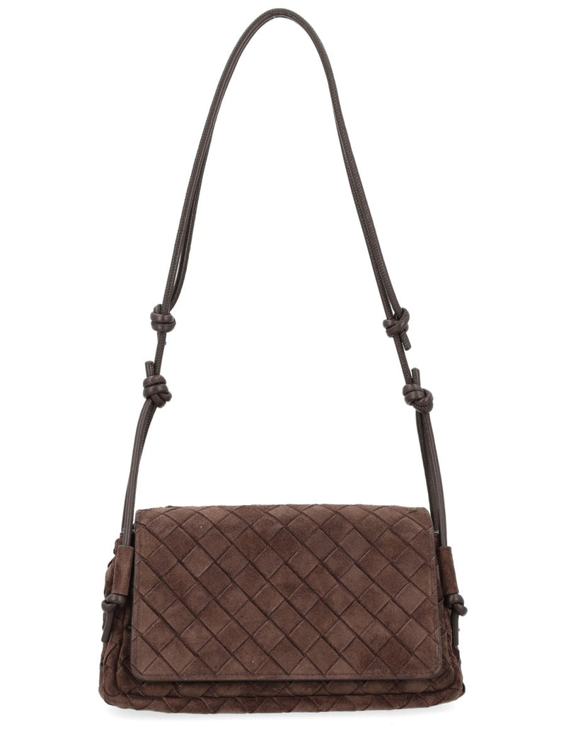 Bottega Veneta Notturno Shoulder Bag — Brown Leather