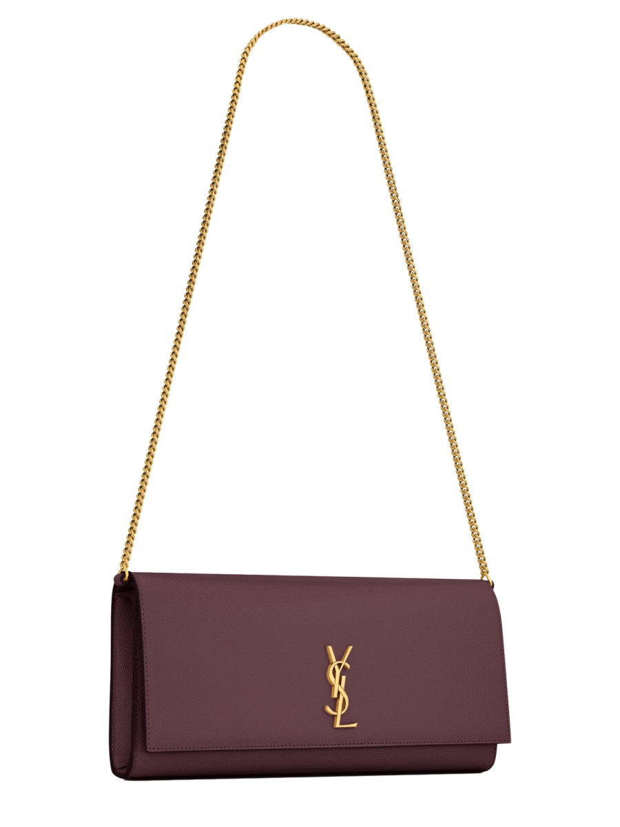 Saint Laurent Shoulder Bag — Burgundy Calf Leather