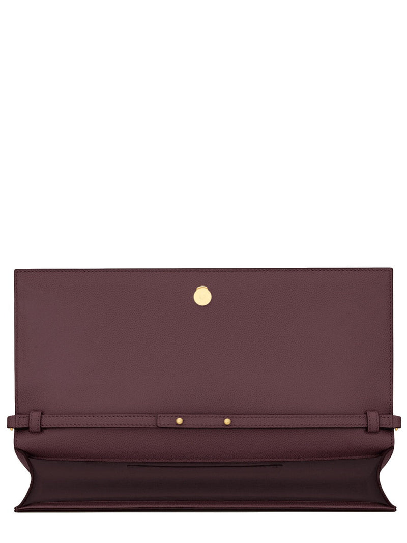Saint Laurent Shoulder Bag — Burgundy Calf Leather