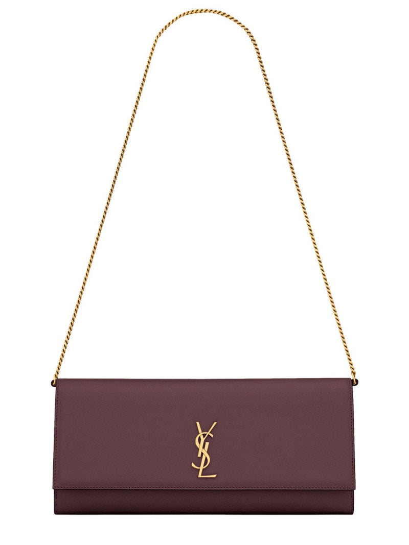 Saint Laurent Shoulder Bag — Burgundy Calf Leather