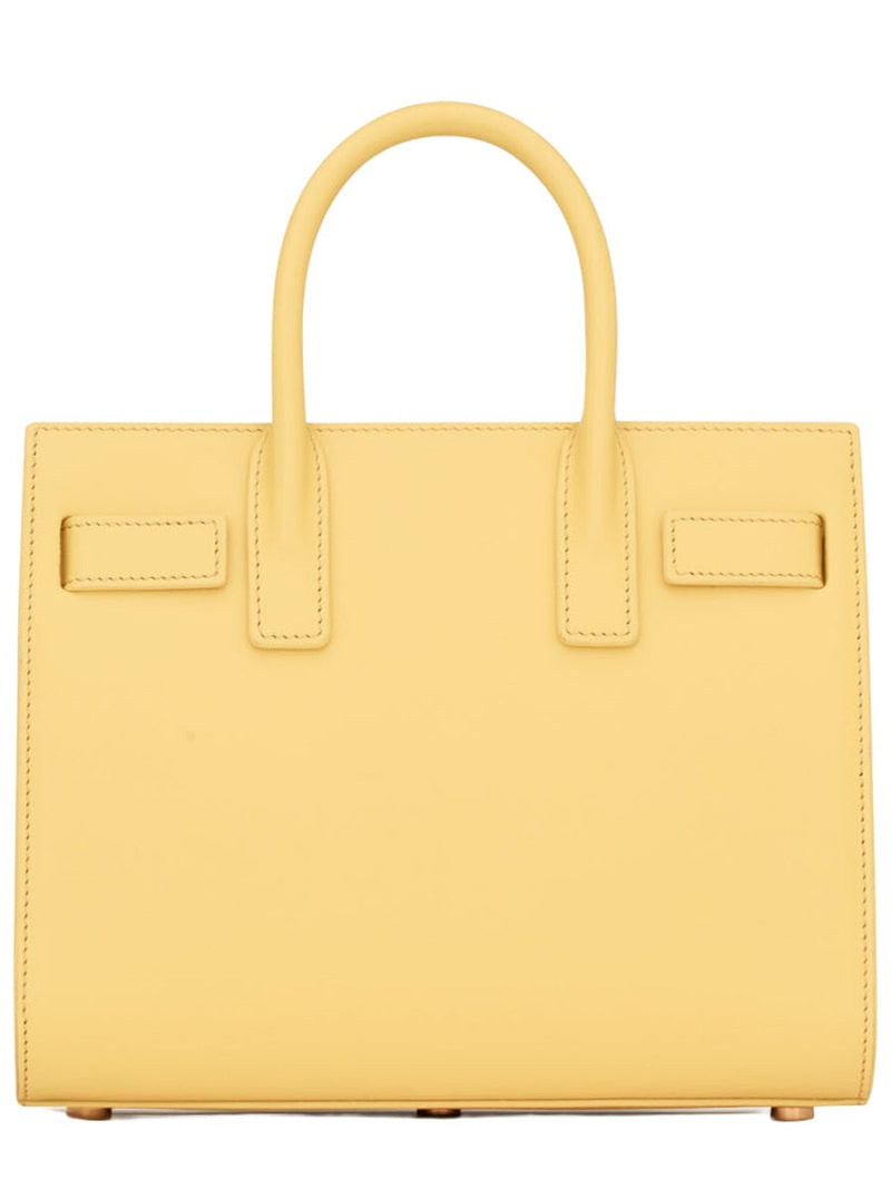 Saint Laurent Sac Top Handle Bag — Yellow Calf Leather