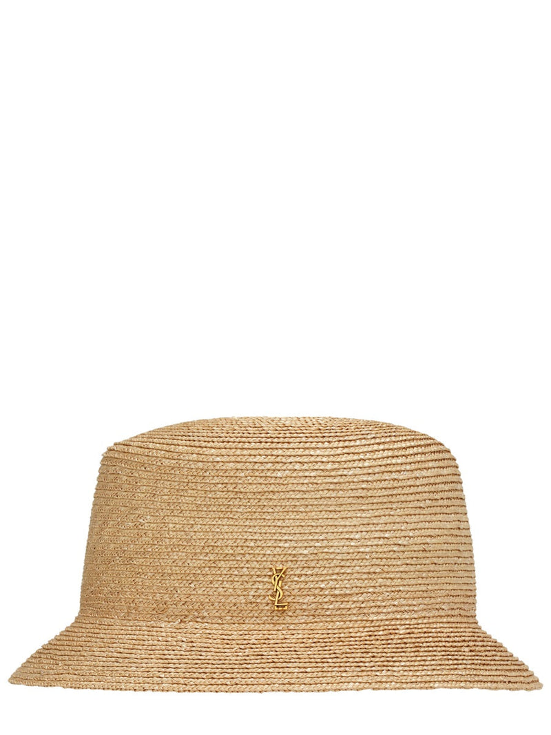 Saint Laurent 703012_3yg579600 Straw Fedora — Beige Fedoras