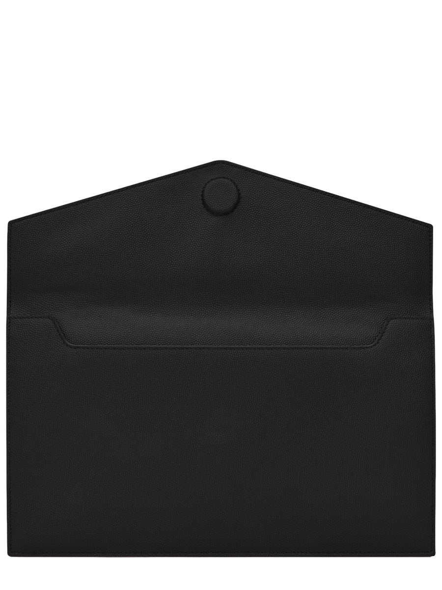 Saint Laurent Uptown Wallet — Black Calfskin