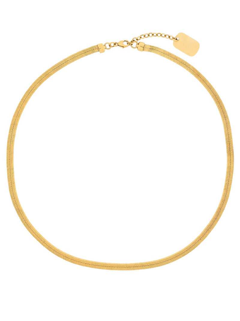 Saint Laurent Chain Brass Necklace — Gold Necklaces