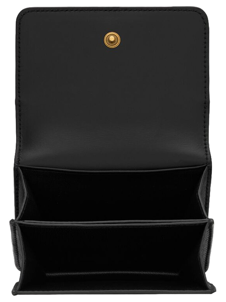 Saint Laurent Calf Leather Card Case — Black Wallets & Purses