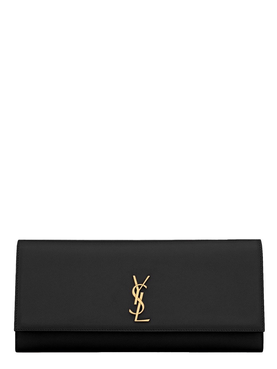 Saint Laurent Kate Shoulder Bag — Black Calf Leather