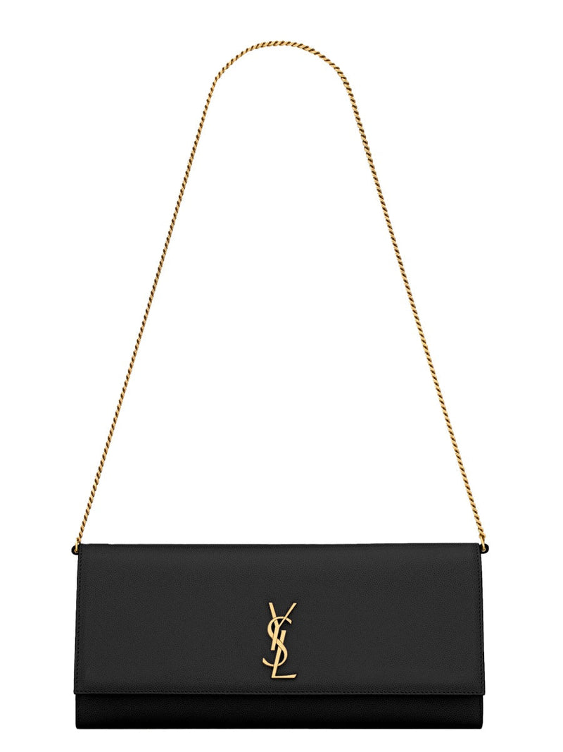 Saint Laurent Kate Shoulder Bag — Black Calf Leather