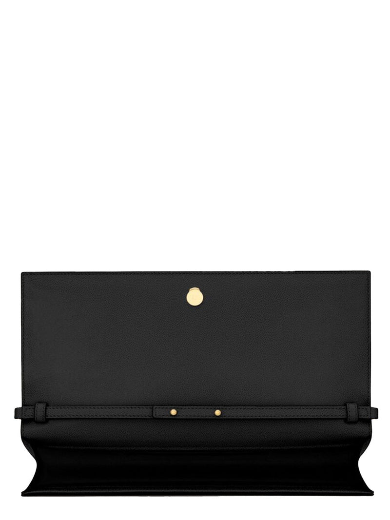 Saint Laurent Kate Shoulder Bag — Black Calf Leather