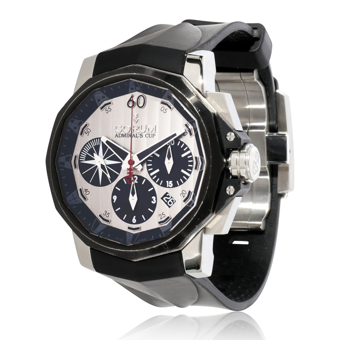 Corum Admiral Cup Challenger 753.671.98 Mens Watch Stainless Steel-Pvd Gray Steel/pvd Wrist
