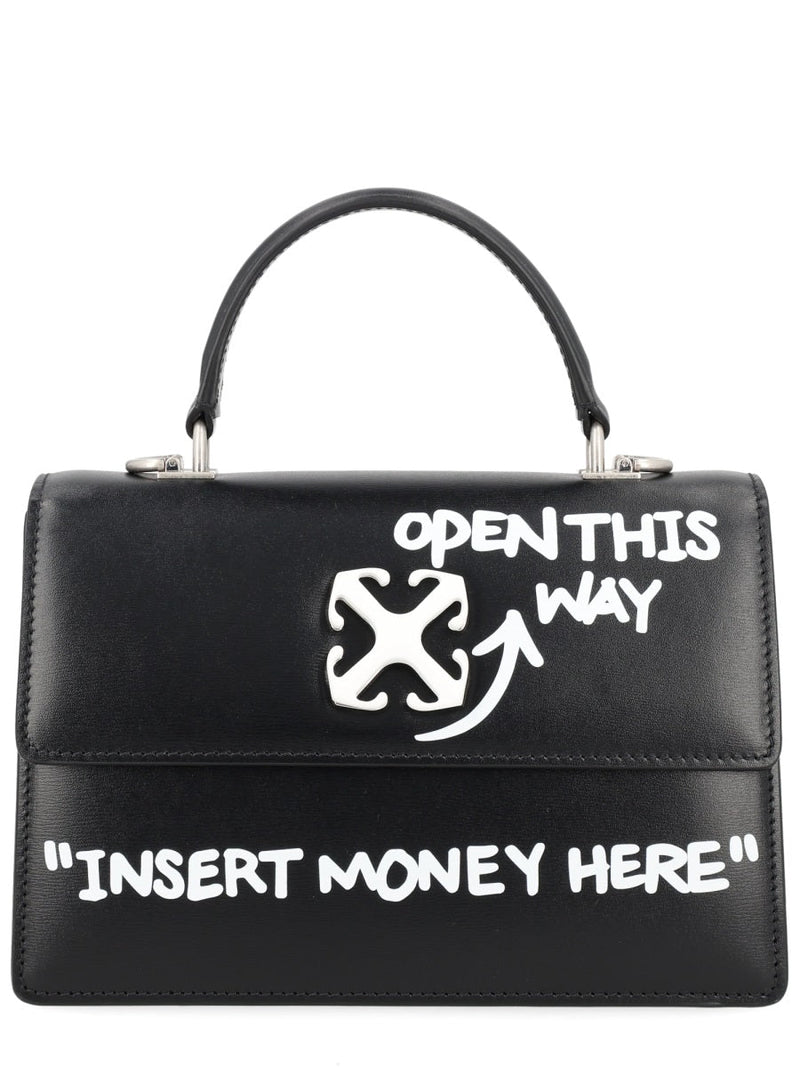 Off-White Jitney 1.4 Shoulder Bag — Black Calf Leather