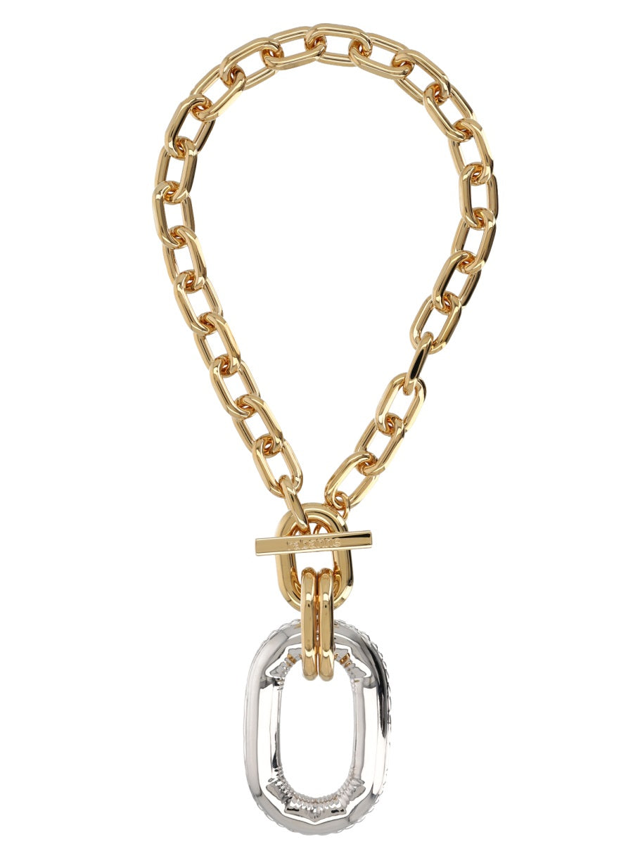 Rabanne Xl Link Aluminium Necklace — Gold Necklaces