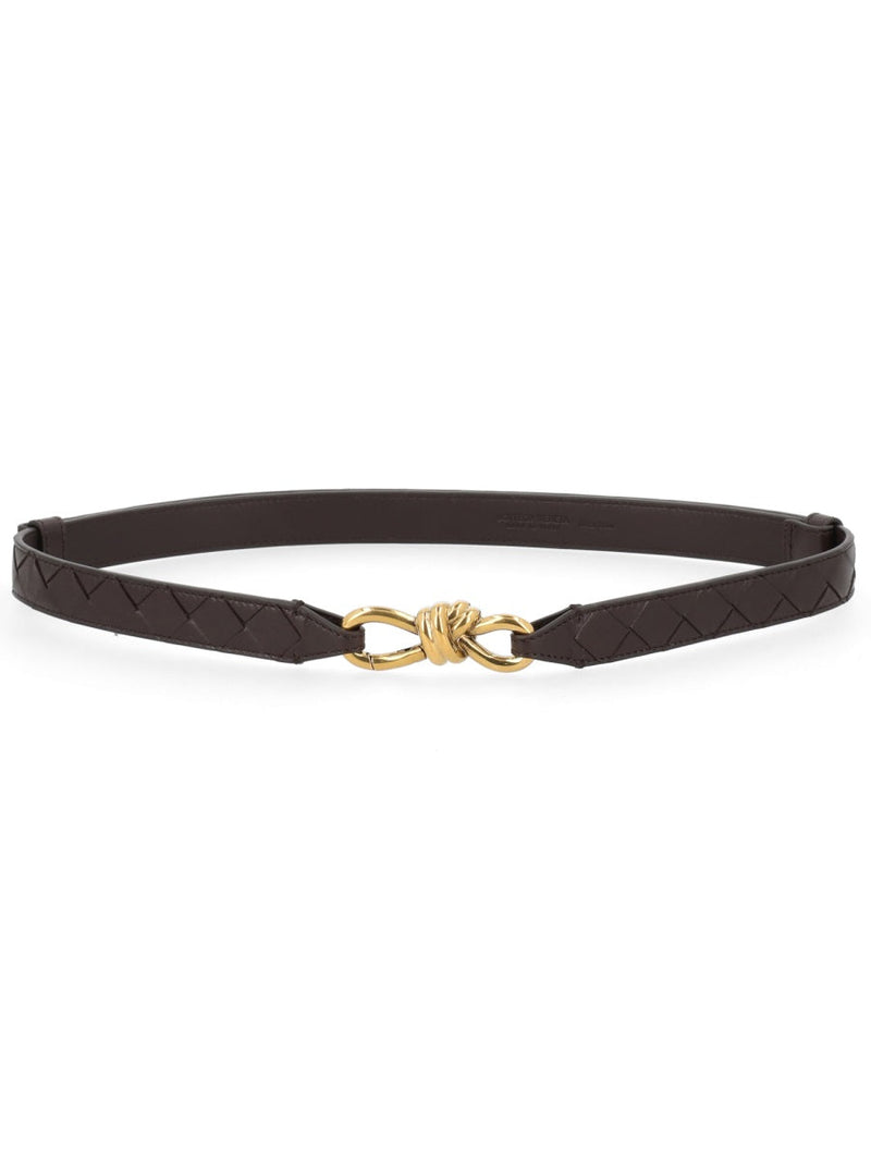 Bottega Veneta Lets Go Belt — Brown Lamb Leather