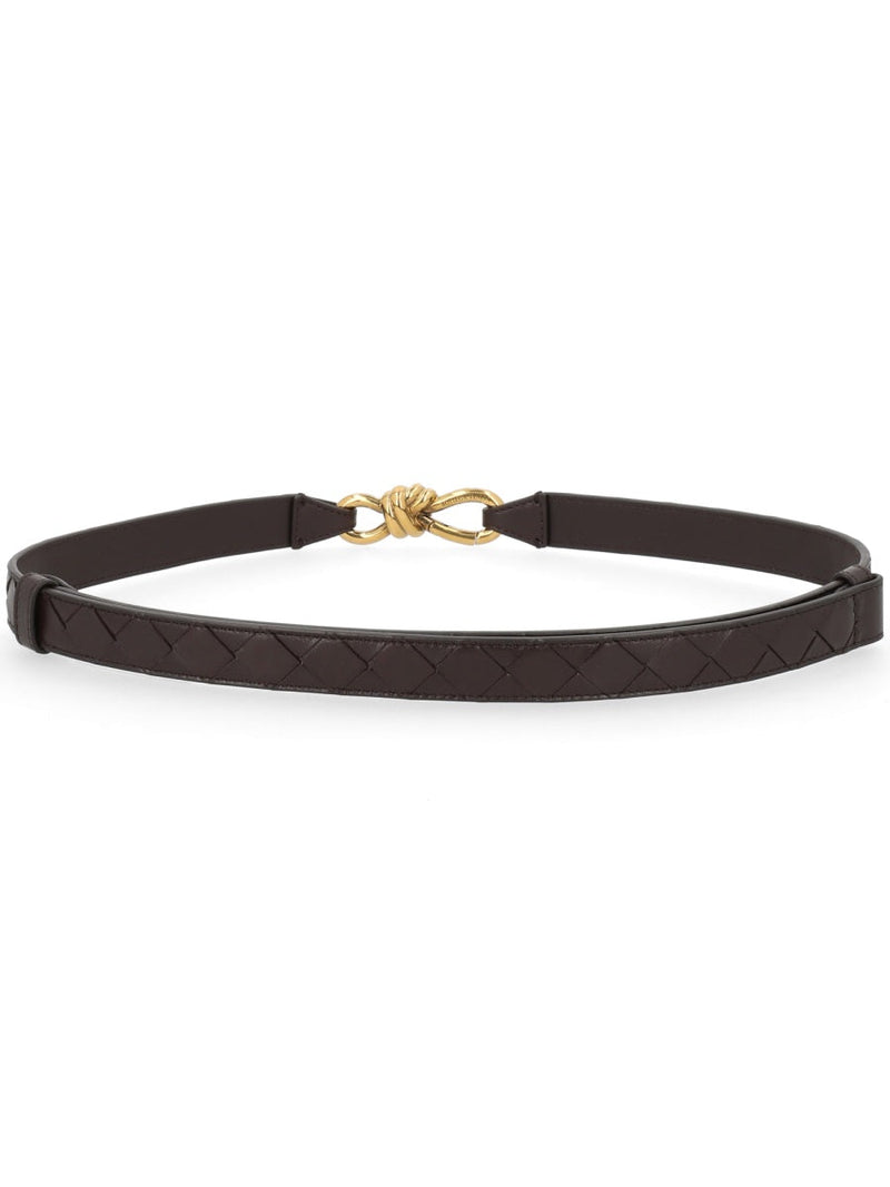 Bottega Veneta Lets Go Belt — Brown Lamb Leather