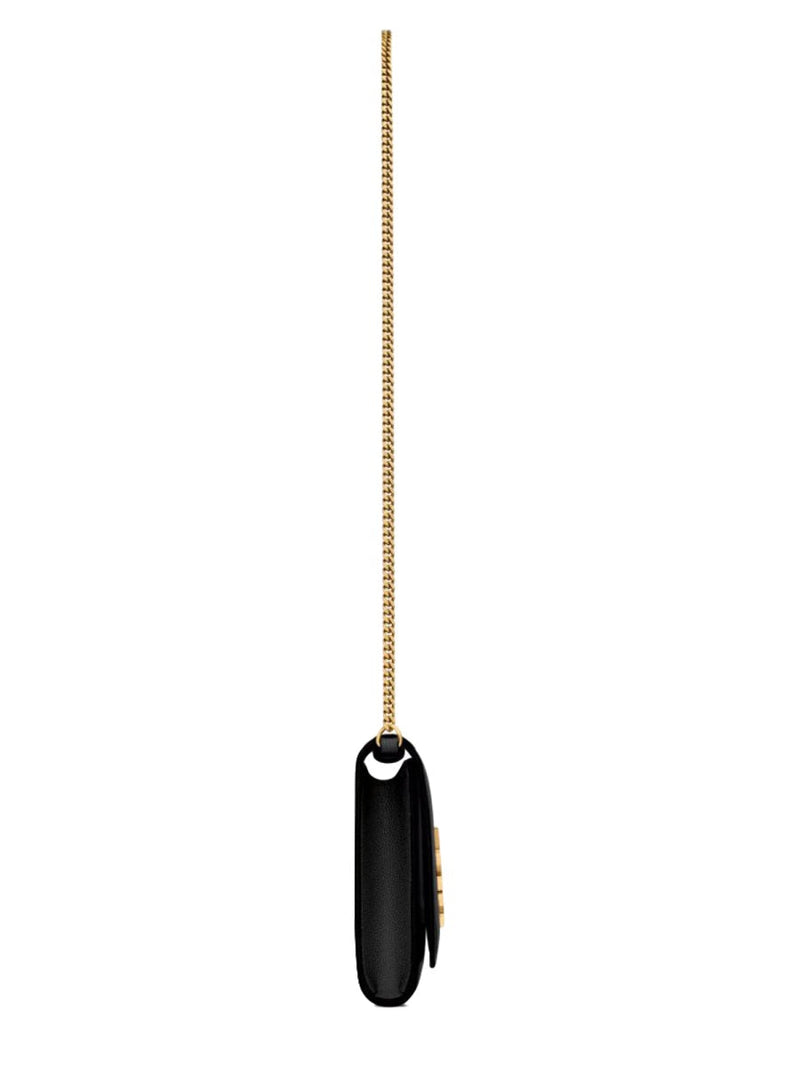 Saint Laurent Kate Shoulder Bag — Black Calf Leather