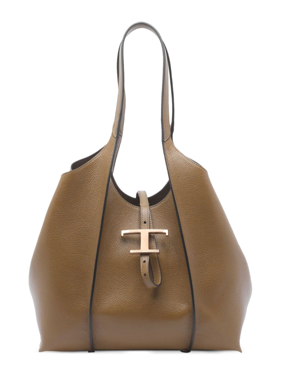 Tods Shoulder Bag — Brown Calfskin
