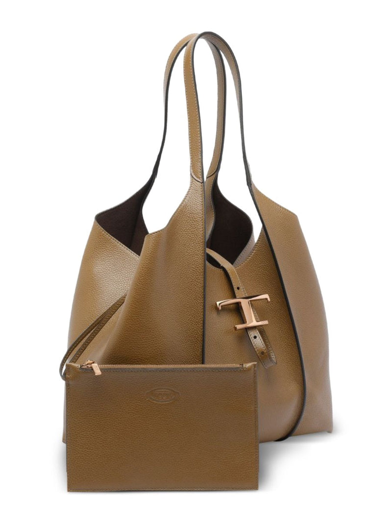 Tods Shoulder Bag — Brown Calfskin