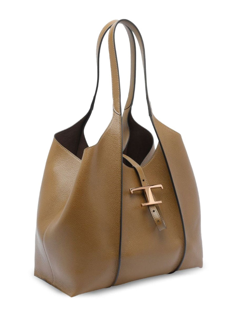 Tods Shoulder Bag — Brown Calfskin