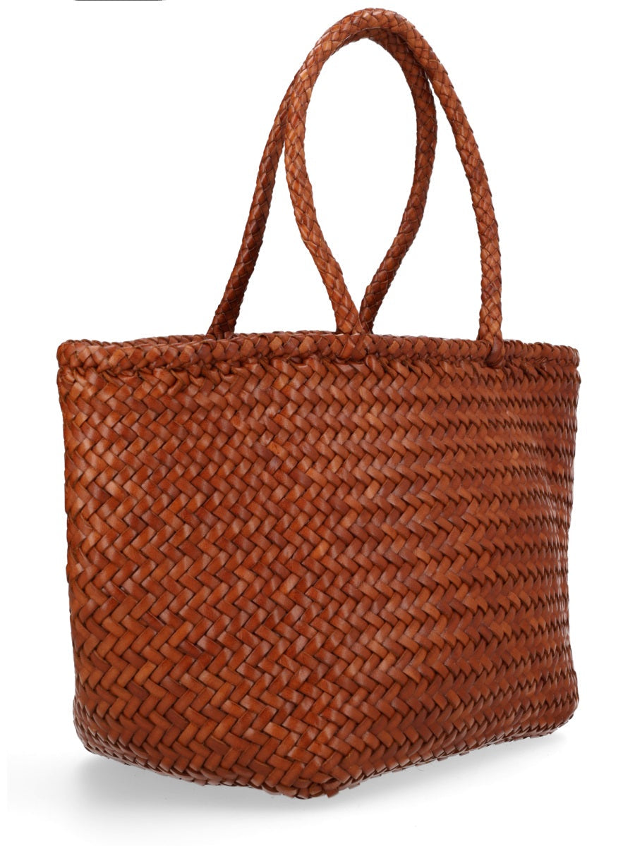 Dragon Diffusion Grace Basket Shoulder Bag — Brown Leather