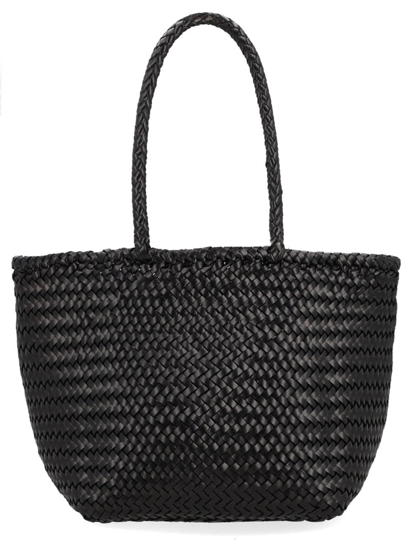 Dragon Diffusion Grace Basket Shoulder Bag — Black Leather